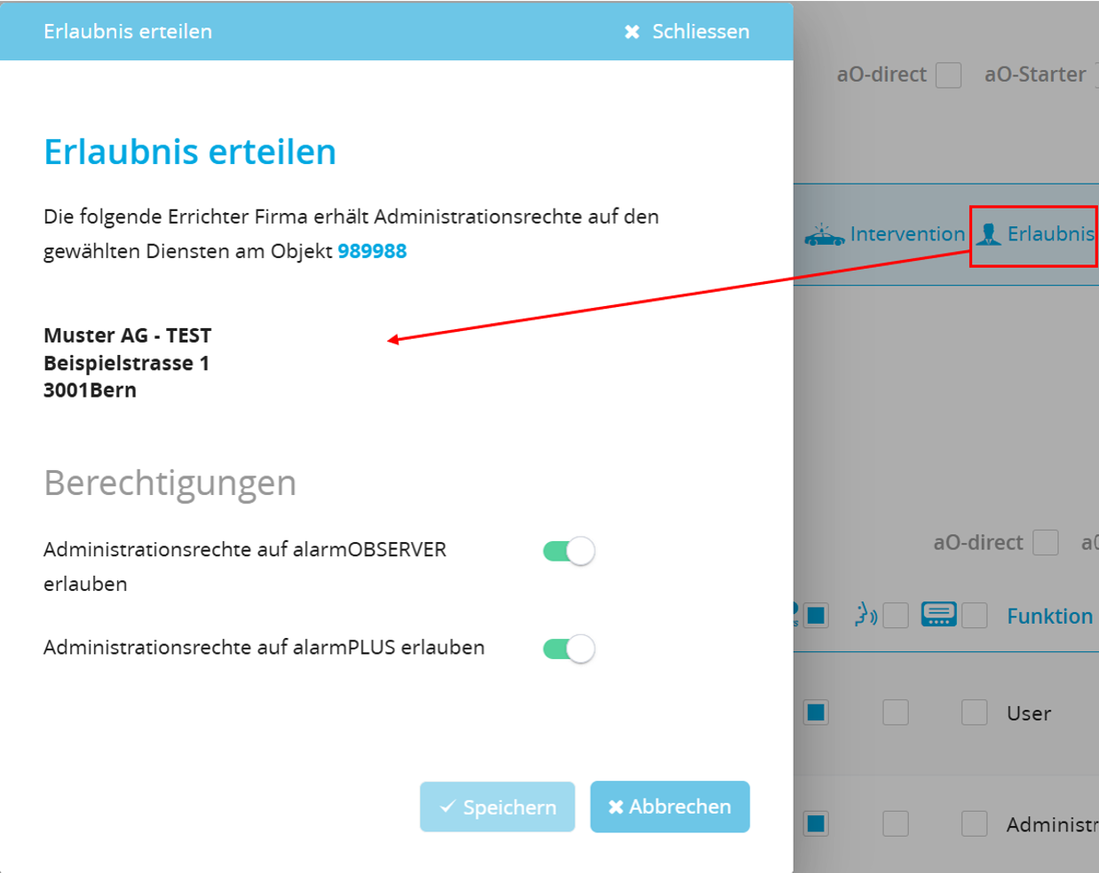 «Erlaubnis erteilen» – TUS AIN «Erlaubnis erteilen» – TUS AIN